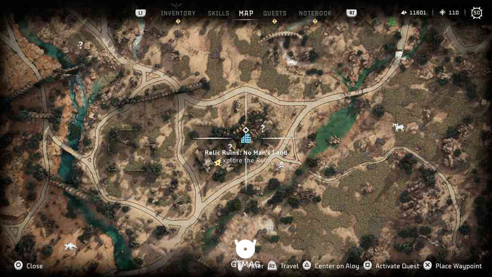 موقعیت Relic Ruins: No Man’s Land - راهنمای Relic Ruins: No Man’s Land در Horizon Forbidden West