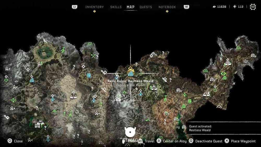RELIC RUINS شماره 3: RESTLESS WEALD - راهنمای Relic Ruins در Horizon Forbidden West