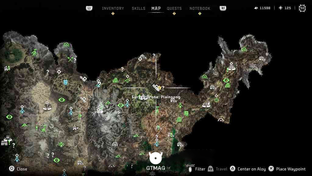 SURVEY DRONE شماره 2: PLAINSONG، MODULE 047 - تمام مکانهای Survey Drone در Horizon Forbidden West