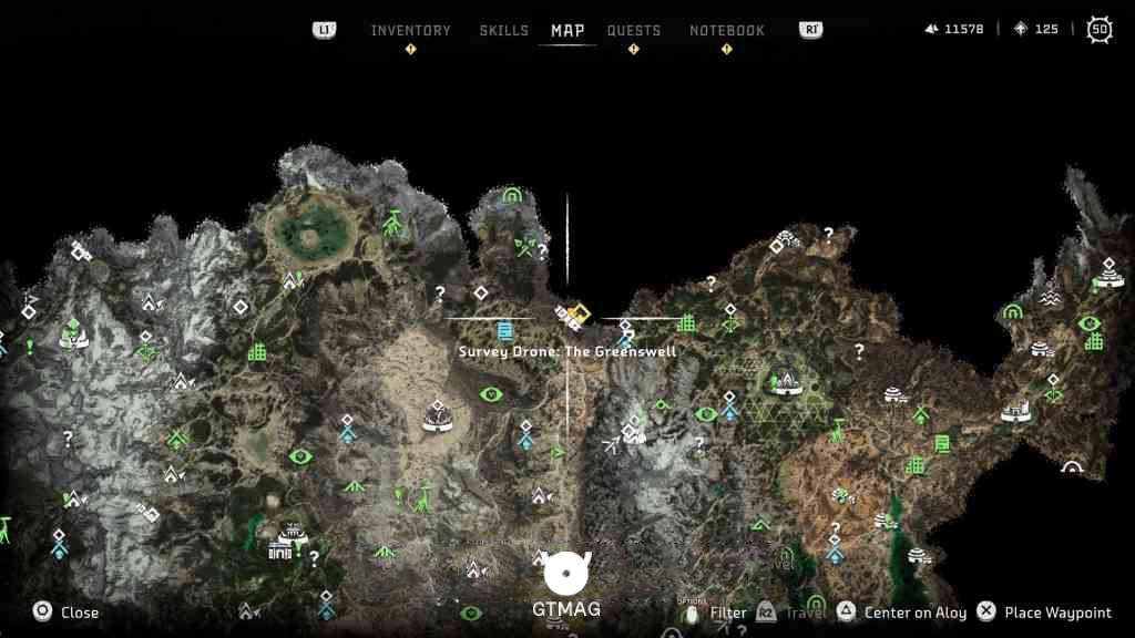 SURVEY DRONE شماره 4: THE GREENSWELL، MODULE 287 - تمام مکانهای Survey Drone در Horizon Forbidden West