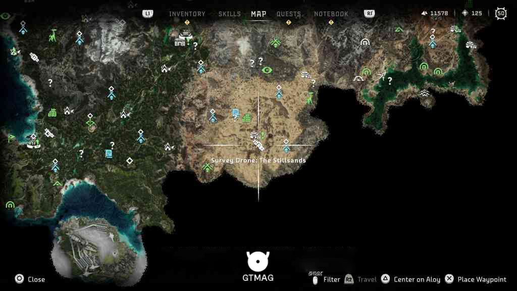 SURVEY DRONE شماره 5: THE STILLSANDS، MODULE 367 - تمام مکانهای Survey Drone در Horizon Forbidden West