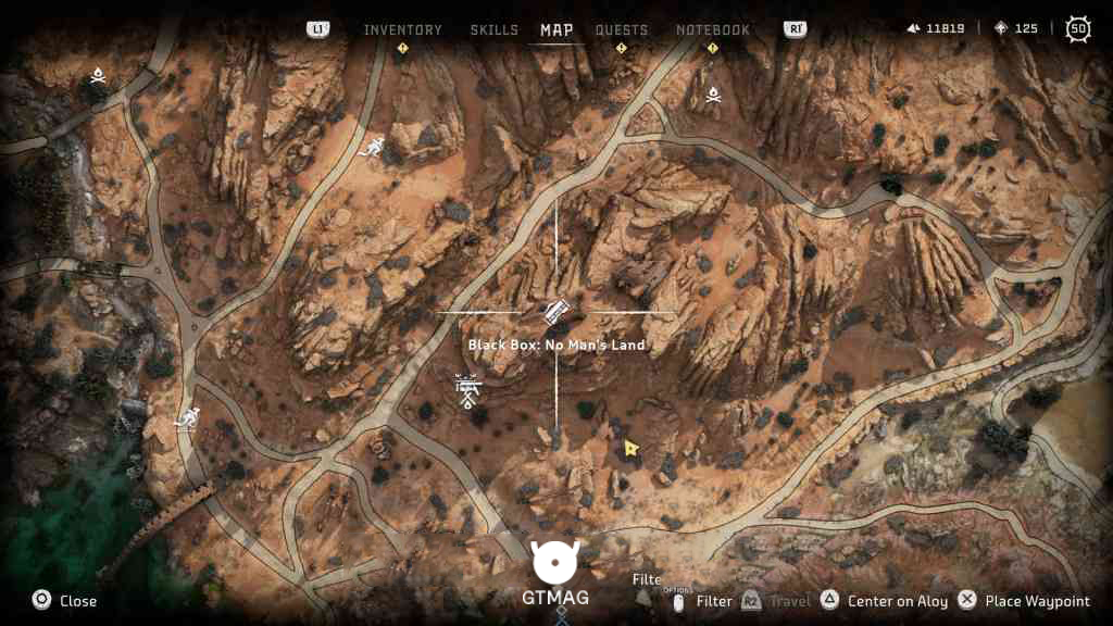 BLACK BOX شماره 1: NO MAN’S LAND - تمام مکانهای Black Box در Horizon Forbidden West
