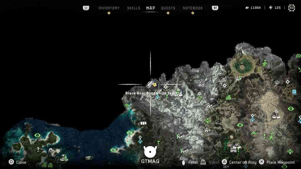 BLACK BOX شماره 10: BONEWHITE TEAR - تمام مکانهای Black Box در Horizon Forbidden West