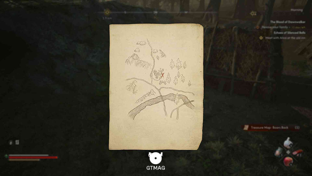 محل Bandits Treasure Map: Boars Back - محل و راه&zwnj;حل Bandits Treasure Map: Boars Back در Blood of Dawnwalker