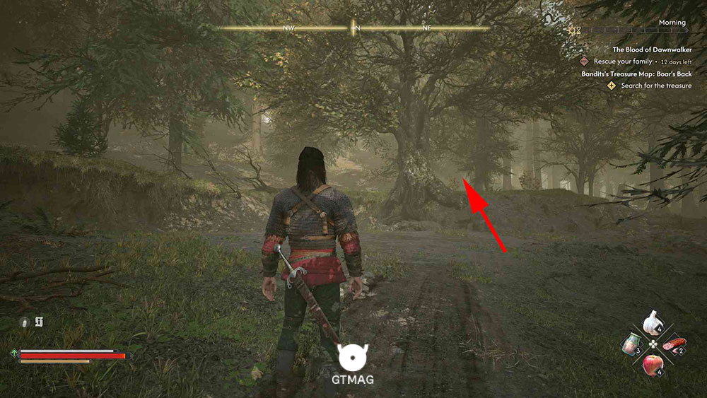 راه&zwnj;حل Bandits Treasure Map: Boars Back - محل و راه&zwnj;حل Bandits Treasure Map: Boars Back در Blood of Dawnwalker