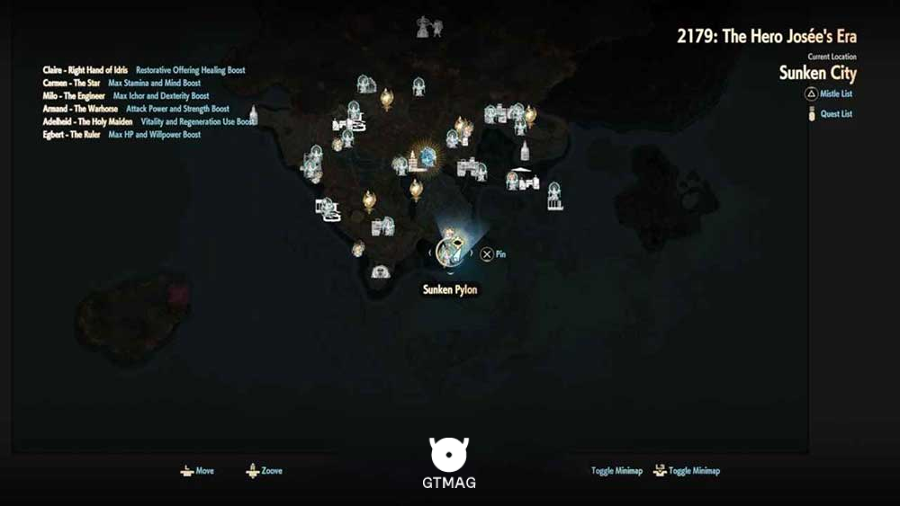 14. SUNKEN PYLON 1 (DUNGEON) - تمام مکان&zwnj;های Map Jammer در Code Vein 2
