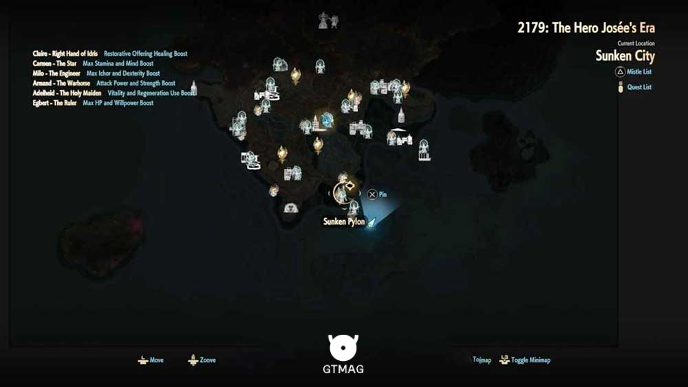 15. SUNKEN PYLON 2 (DUNGEON) - تمام مکان&zwnj;های Map Jammer در Code Vein 2