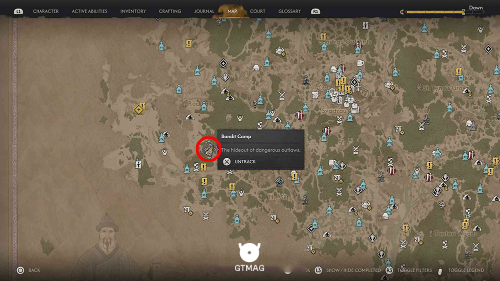 مکان BANDIT&rsquo;S TREASURE MAP: ROCKFALLS - POND ISLET - محل و راه&zwnj;حل Bandit&rsquo;s Treasure Map: Rockfalls - Pond Islet در The Blood of Dawnwalker