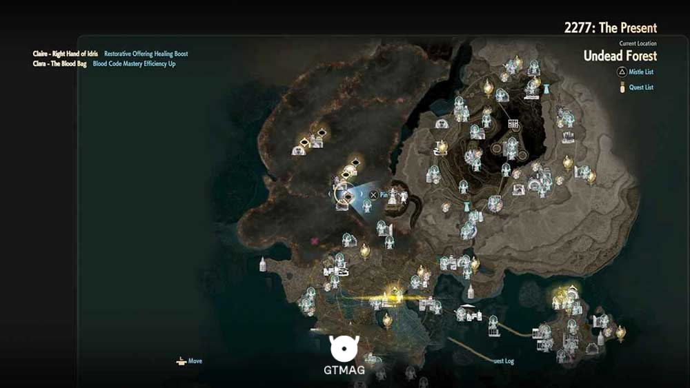 35. OVERALL MAP 2 - تمام مکان&zwnj;های Map Jammer در Code Vein 2