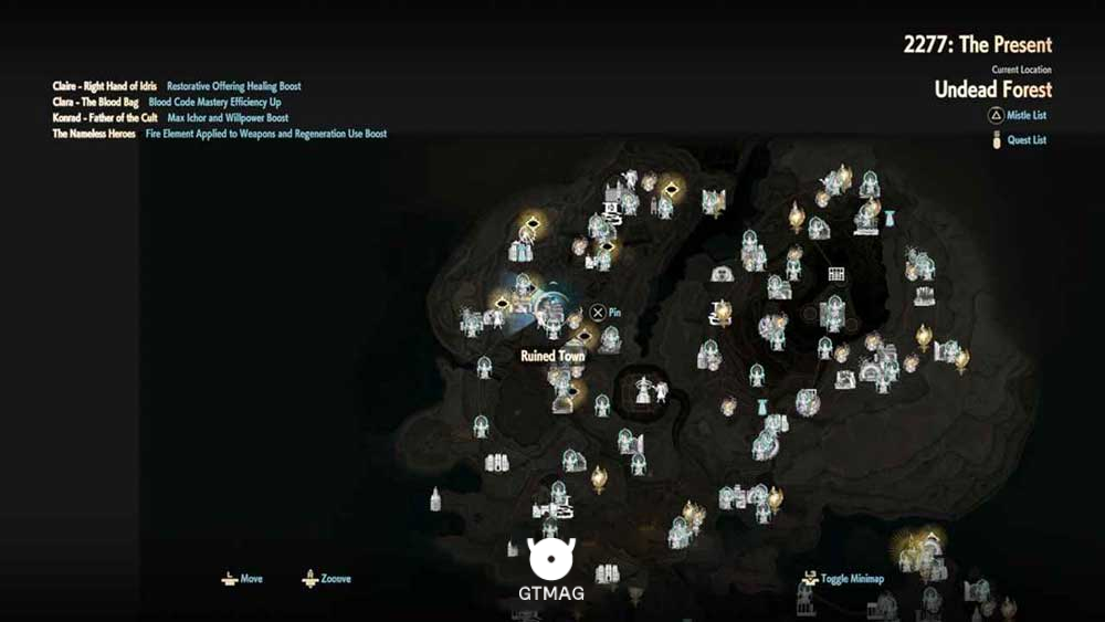 42. RUINED TOWN (DUNGEON) - تمام مکان&zwnj;های Map Jammer در Code Vein 2