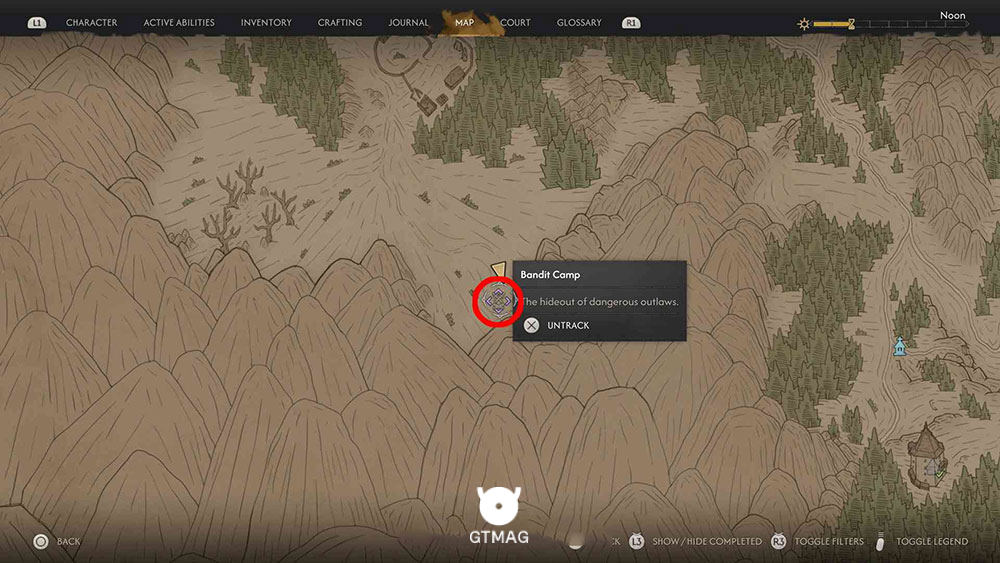 مکان BANDIT&rsquo;S TREASURE MAP: ROCKFALLS - SPLIT ROCK - محل و راه&zwnj;حل Bandit&rsquo;s Treasure Map: Rockfalls - Split Rock در Blood of Dawnwalker