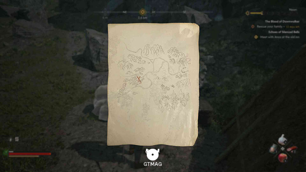 مکان BANDIT&rsquo;S TREASURE MAP: ROCKFALLS - SPLIT ROCK - محل و راه&zwnj;حل Bandit&rsquo;s Treasure Map: Rockfalls - Split Rock در Blood of Dawnwalker