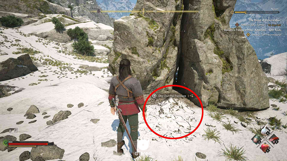 راه حل BANDIT&rsquo;S TREASURE MAP: ROCKFALLS - SPLIT ROCK - محل و راه&zwnj;حل Bandit&rsquo;s Treasure Map: Rockfalls - Split Rock در Blood of Dawnwalker