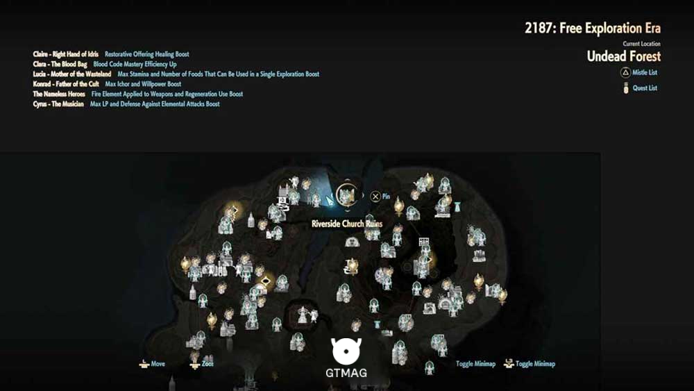 50. RIVERSIDE CHURCH RUINS (DUNGEON) - تمام مکان&zwnj;های Map Jammer در Code Vein 2