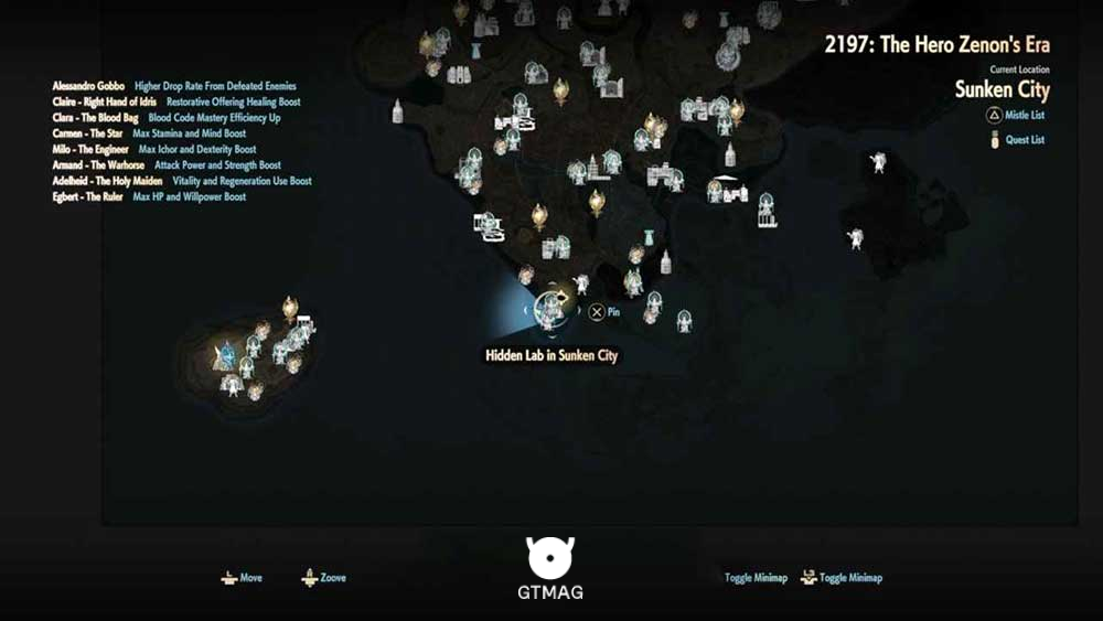 57. HIDDEN LAB IN SUNKEN CITY (DUNGEON) - تمام مکان&zwnj;های Map Jammer در Code Vein 2