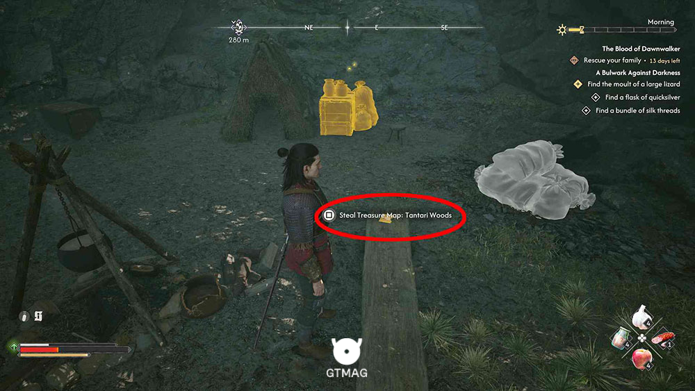 مکان BANDIT&rsquo;S TREASURE MAP: TANTARI WOODS - محل و راه&zwnj;حل Bandit&rsquo;s Treasure Map: Tantari Woods در Blood of Dawnwalker