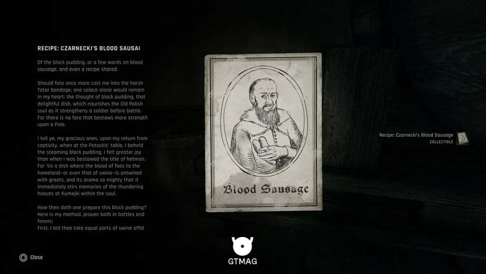 Recipe .5 &ndash; Czarnecki&rsquo;s Blood Sausage - تمام مکان&zwnj;های Castor Woods Recipes در Dying Light: The Beast