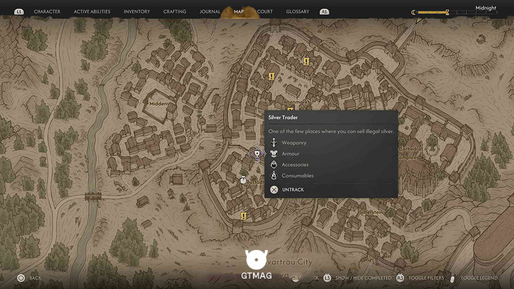 Silver Trader - تمام مکان&zwnj;های Silver Trader در Blood of Dawnwalker