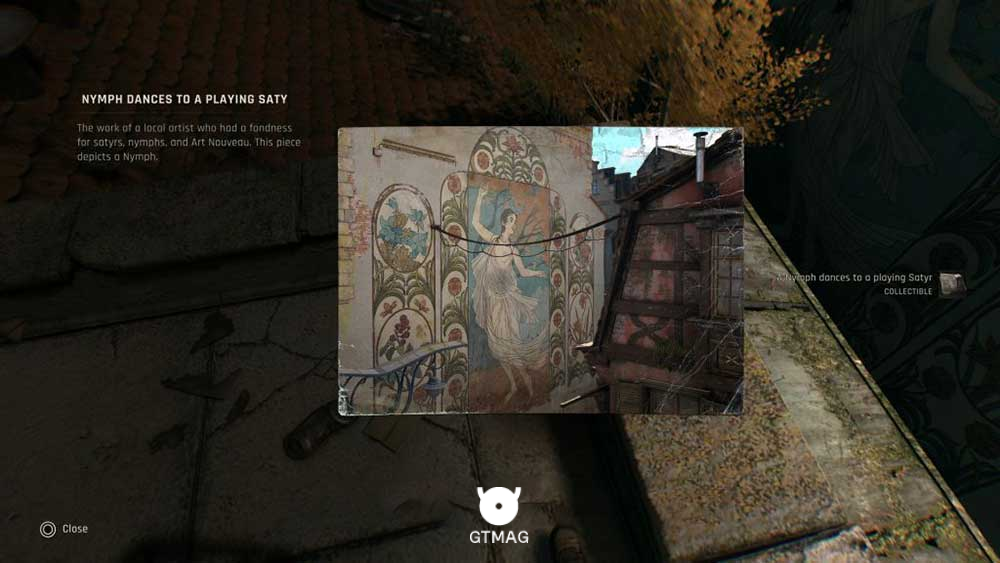 Mural شماره 12 &ndash; A Nymph Dances to a Playing Satyr - تمام مکان&zwnj;های Mural در Dying Light: The Beast