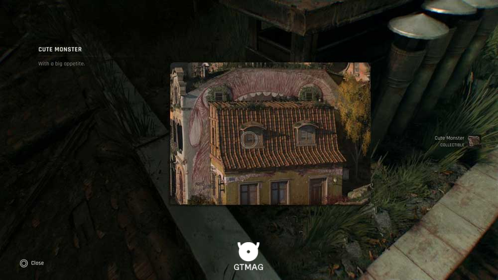 Mural شماره 13 &ndash; Cute Monster - تمام مکان&zwnj;های Mural در Dying Light: The Beast