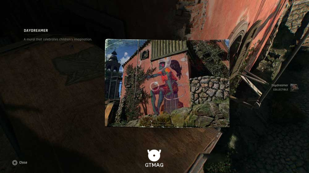 Mural شماره 19 &ndash; Daydreamer - تمام مکان&zwnj;های Mural در Dying Light: The Beast