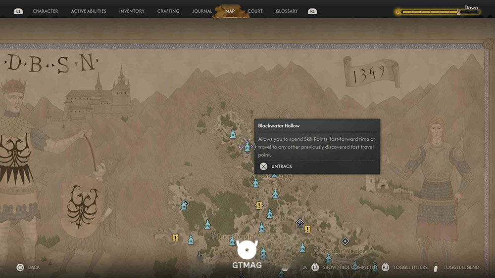 Laslea Glen - تمام مکان&zwnj;های Shrine در Blood of Dawnwalker، نقاط Fast Travel
