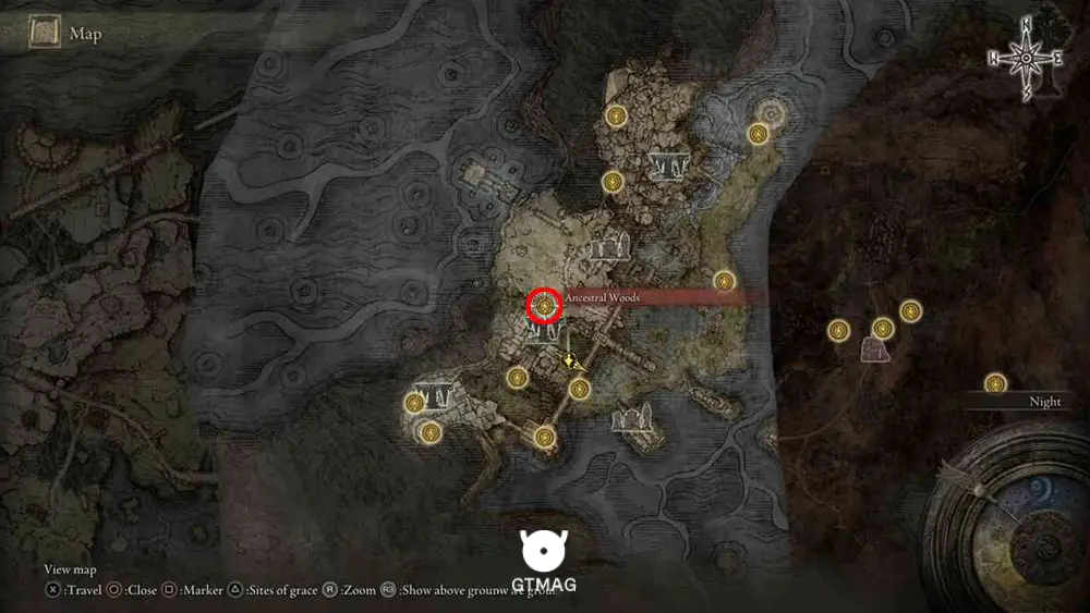 از Ancestral Woods به پشت&zwnj;بام&zwnj;ها بپرید - محل Mimic Tear Ashen Remains در بازی Elden Ring