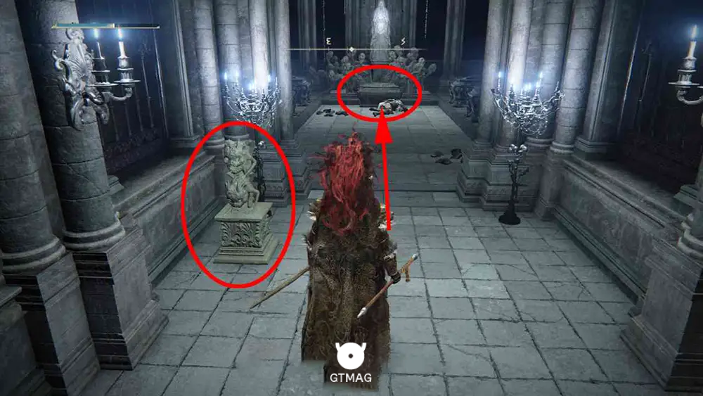 از مجسمه Imp داخل Cathedral استفاده کنید - محل Mimic Tear Ashen Remains در بازی Elden Ring