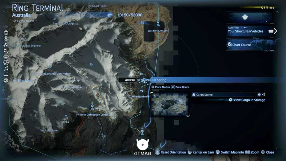 9. Tar Spring - مکان&zwnj;های Hot Spring در Death Stranding 2
