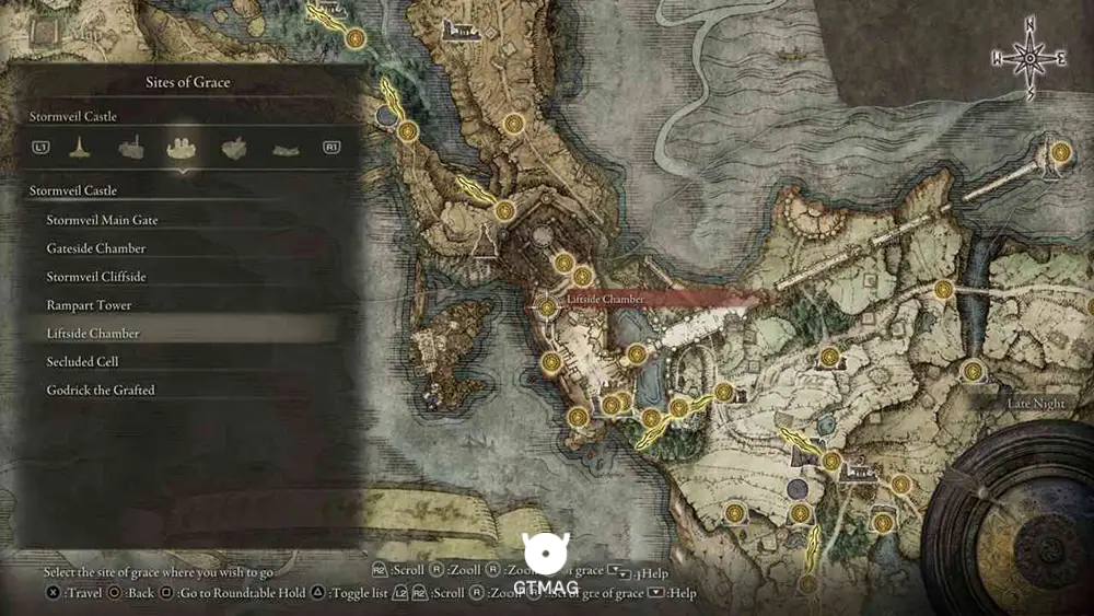 Stormveil Castle - تمام موقعیت&zwnj;های Sites of Grace در Elden Ring