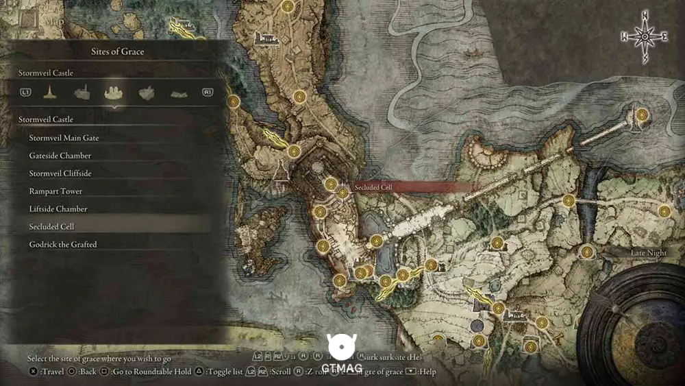 Stormveil Castle - تمام موقعیت&zwnj;های Sites of Grace در Elden Ring