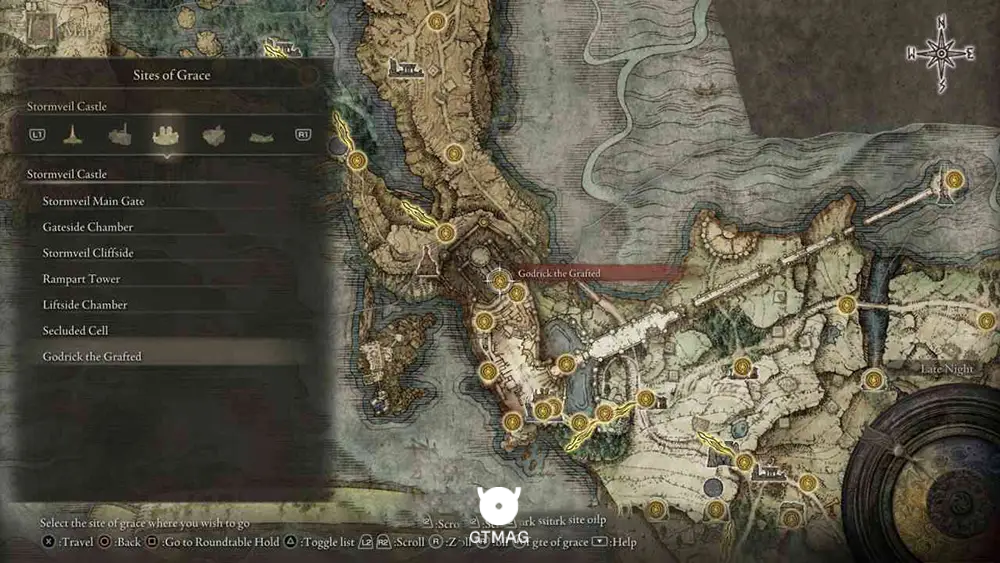 Stormveil Castle - تمام موقعیت&zwnj;های Sites of Grace در Elden Ring