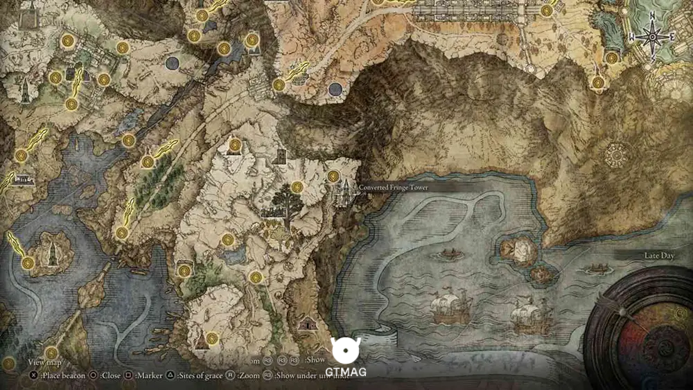 Liurnia of the Lakes - تمام موقعیت&zwnj;های Sites of Grace در Elden Ring