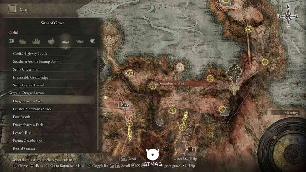 Greyoll&rsquo;s Dragonbarrow - تمام موقعیت&zwnj;های Sites of Grace در Elden Ring