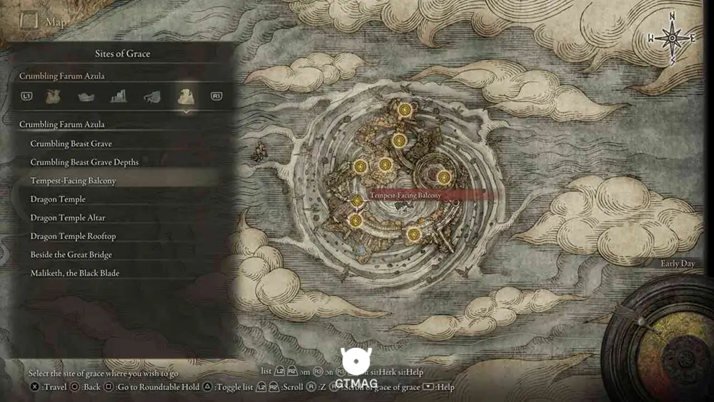 Crumbling Farum Azula - تمام موقعیت&zwnj;های Sites of Grace در Elden Ring