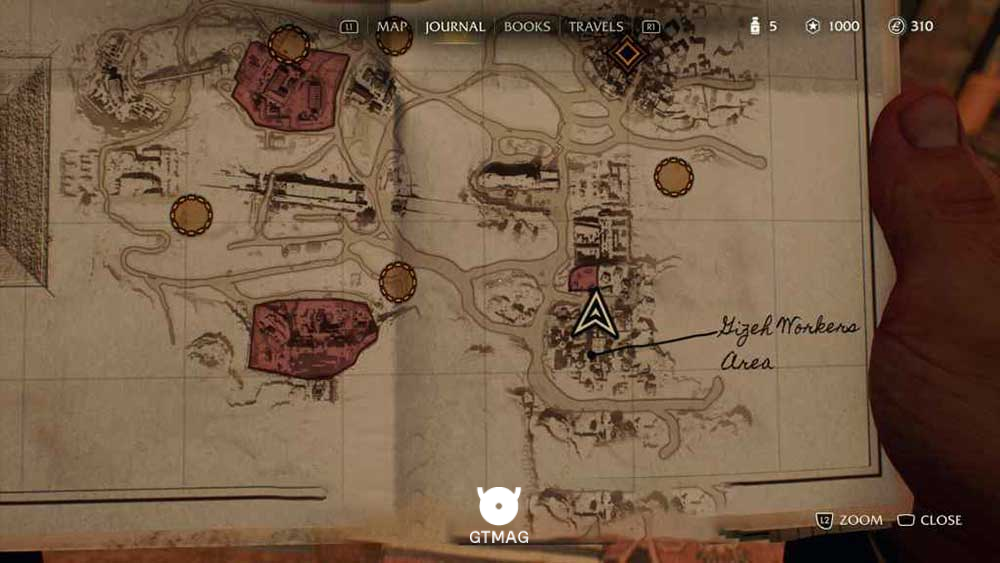 Adventure Book .3: Bread Basket، Requires 400 AP - مکان های Collectibleهای Gizeh در Indiana Jones and the Great Circle