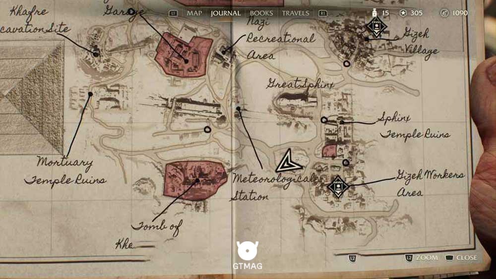 Adventure Book .7: Pep II، Requires 575 AP - مکان های Collectibleهای Gizeh در Indiana Jones and the Great Circle