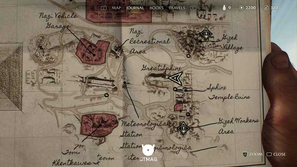 Discovery Note .15: Great Sphinx، 45 AP - مکان های Collectibleهای Gizeh در Indiana Jones and the Great Circle