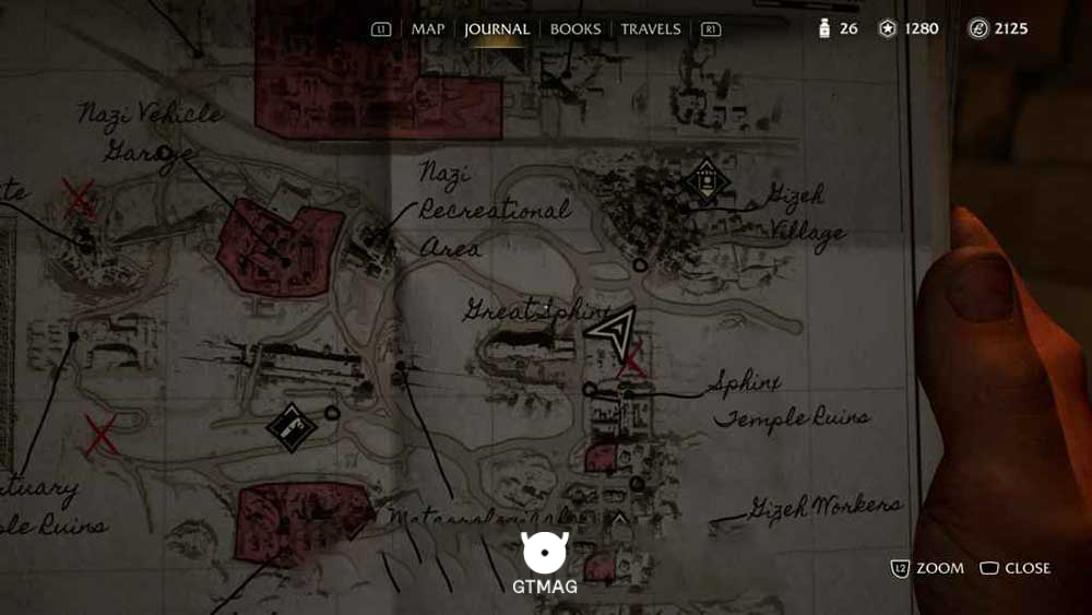 Discovery Note .18: Ivory Mask، 60 AP - مکان های Collectibleهای Gizeh در Indiana Jones and the Great Circle