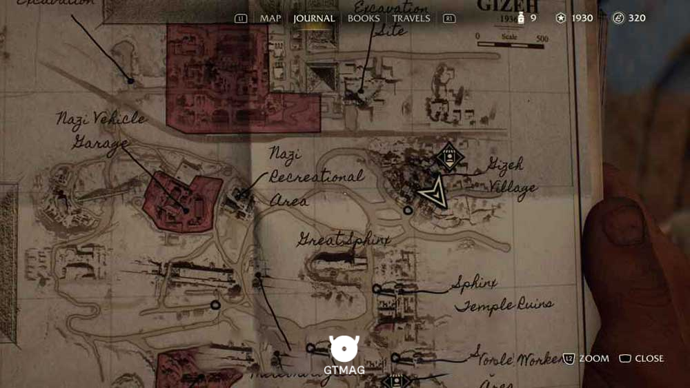 Discovery Note .26: Tea House، 35 AP - مکان های Collectibleهای Gizeh در Indiana Jones and the Great Circle