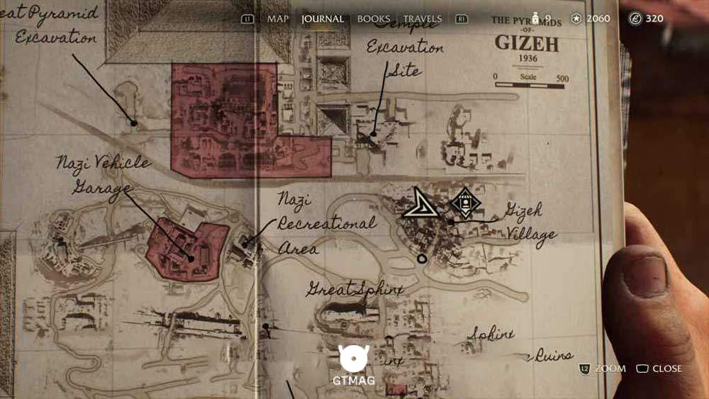 Discovery Note .28: Senet Players، 35 AP - مکان های Collectibleهای Gizeh در Indiana Jones and the Great Circle