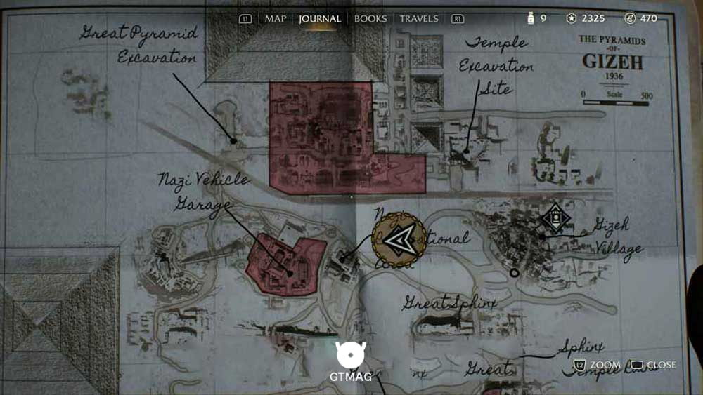 Mystery Note .7: Tomb Journal، 25 AP - مکان های Collectibleهای Gizeh در Indiana Jones and the Great Circle