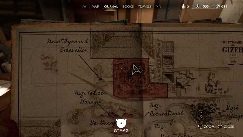 Radio Frequency .1: Voss&rsquo;s Headquarters، 40 AP - مکان های Collectibleهای Gizeh در Indiana Jones and the Great Circle