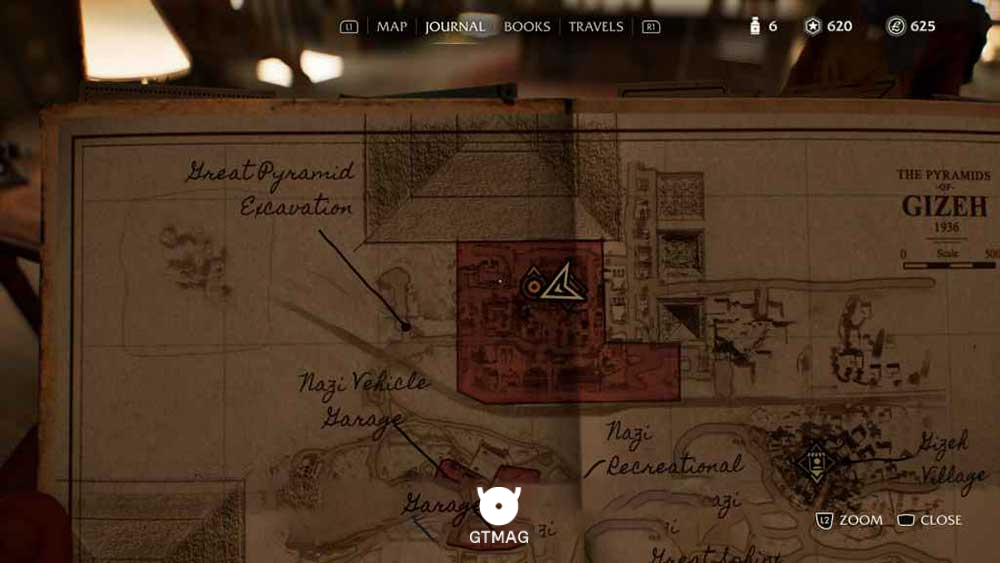 Adventure Note .3: Mural Observation، 25 AP - مکان های Collectibleهای Gizeh در Indiana Jones and the Great Circle