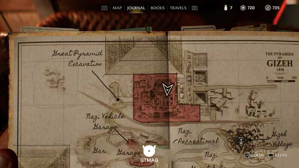 Adventure Note .4: Affirmation Letter، 25 AP - مکان های Collectibleهای Gizeh در Indiana Jones and the Great Circle