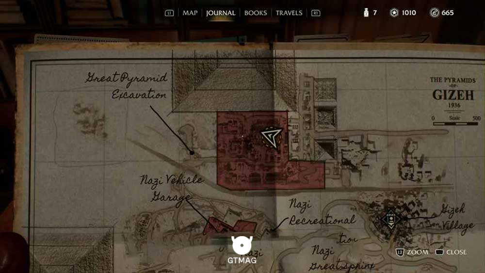 Discovery Note .41: Disappearance Report، 25 AP - مکان های Collectibleهای Gizeh در Indiana Jones and the Great Circle