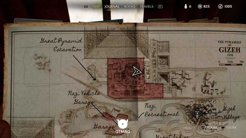 Adventure Note .5: Genesis Chapter، 25 AP - مکان های Collectibleهای Gizeh در Indiana Jones and the Great Circle