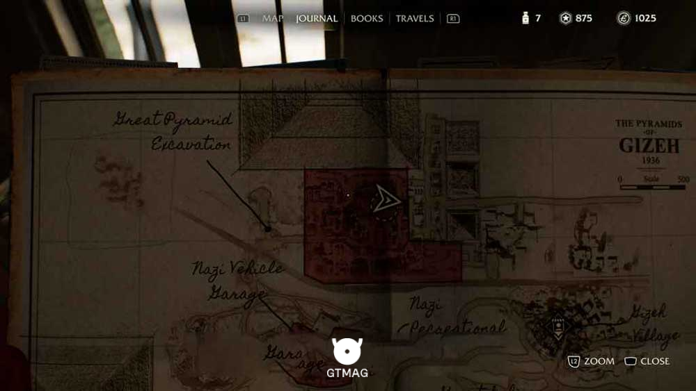 Adventure Note .6: Symbols Rubbing، 25 AP - مکان های Collectibleهای Gizeh در Indiana Jones and the Great Circle