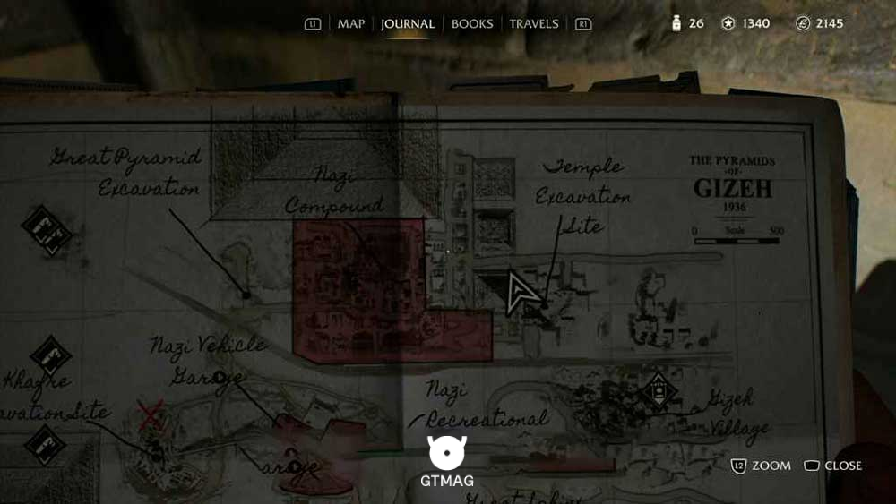 Discovery Note .43: Jambiya Dagger، 60 AP - مکان های Collectibleهای Gizeh در Indiana Jones and the Great Circle
