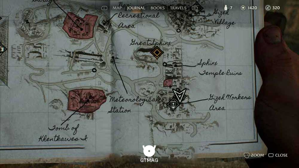 Adventure Note .9: Second Stelae List، 25 AP - مکان های Collectibleهای Gizeh در Indiana Jones and the Great Circle